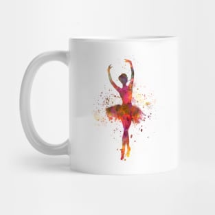 Classical ballet girl in watercolor Mug